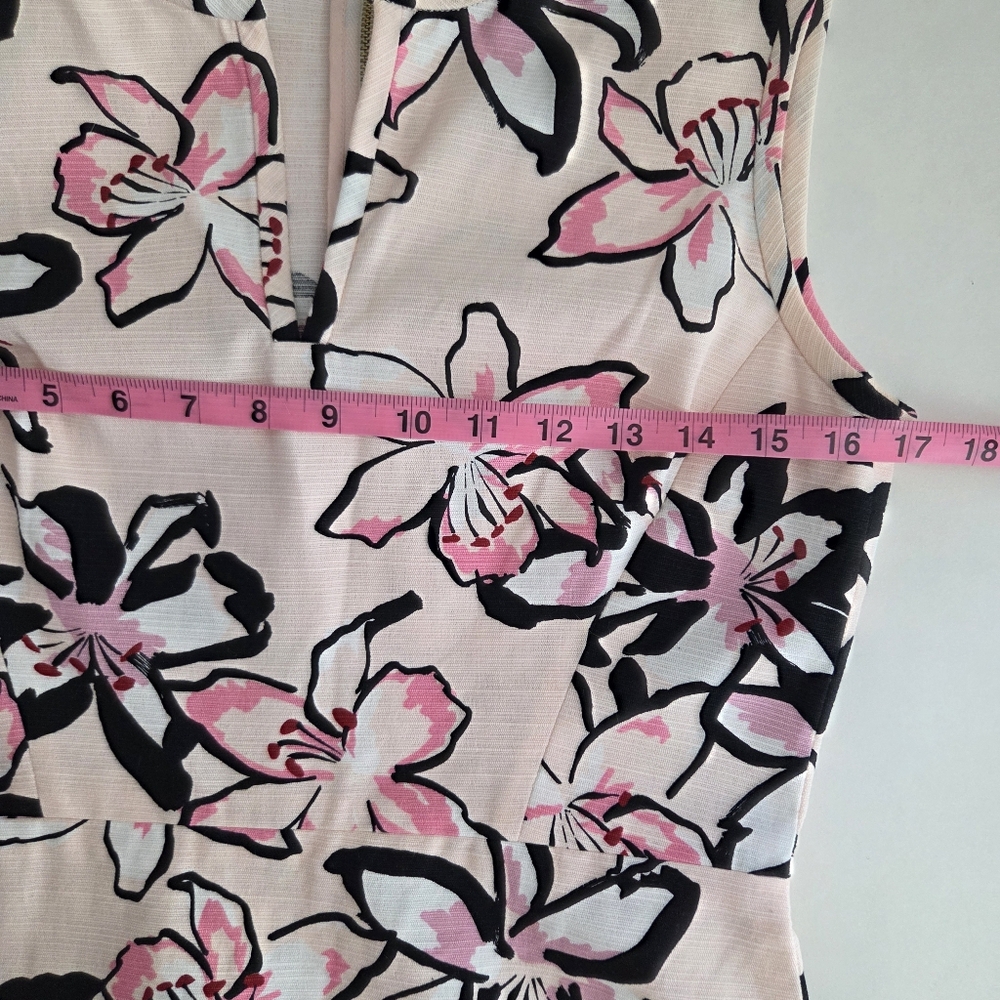 Lilly Pulitzer Tiger Lilly Floral Print Sleeveless Textured Mini Sheath Dress - Picture 10 of 13
